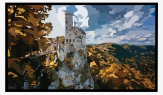 Graphic Design Landscape - Lichtenstein Castle #8201706
