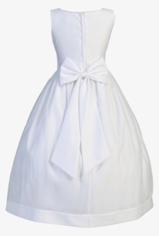 Satin & Organza First Communion Dress W Bolero Jacket - Satin Holy Communion Dresses #8201985