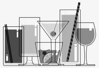 Cocktail Glass Black And White #8202542