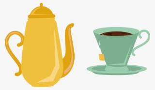 Teapot Coffee Cup Mug - Tetera Con Tazas Png #8203043
