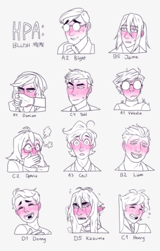 Drawing Blush Blushing Face - Cartoon #8204298