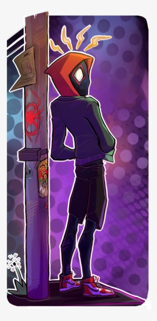 Into The Spider-verse By Razzifur Miles Morales Spiderman, - Cartoon #8205661
