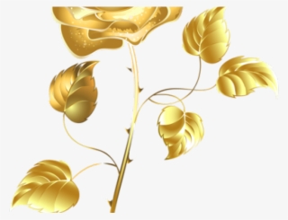 Rose Bush Clipart Dead - Gold Flower On Transparent Background #8207216