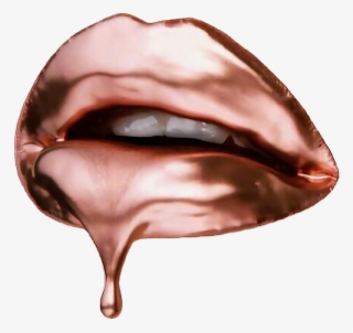 Lipstick Lips Rose Gloss Ftestickers Tumblr Mouth Scgli - Rose Gold Lips #8207810