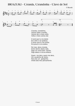 Brazuki Ciranda Cirandinha Clave De Sol - Document #8211712