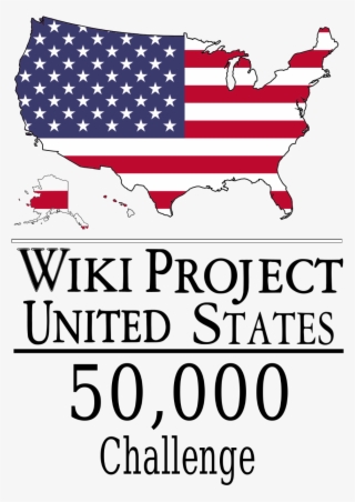 Wikiproject United States Logo And 50k Logo - Usa Flag #8212946