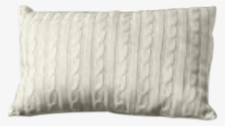 Knitted Pillows White - Throw Pillow #8214324