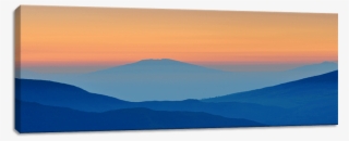 Mountain Silhouette Panoramic Canvas Print - Summit #8216746