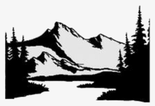 Report Abuse - Silhouette Of Mountains And Trees #8216820