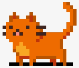 Orange Cat - Cat Pixel Art #8219397