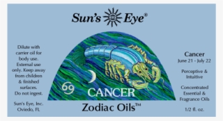 Cancer Zodiac Oil At Tree Of Life Journeys, Reconnect - Label #8220668