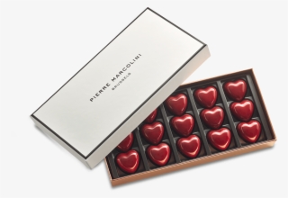 Box Of 15 Hearts Of Dark Chocolate - Chocolate #8222986