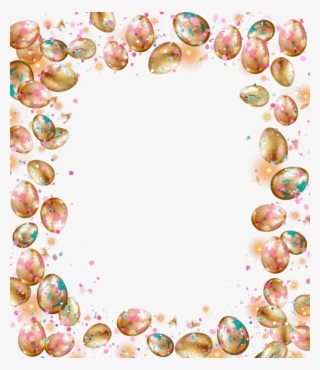Frame Pictureframeconfetti Easter Bunnyrabbit Easterti - Circle #8224187