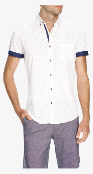 White Anchor Print Shirt - Pocket #8224226 White Anchor Print Shirt - Pocket #8224226