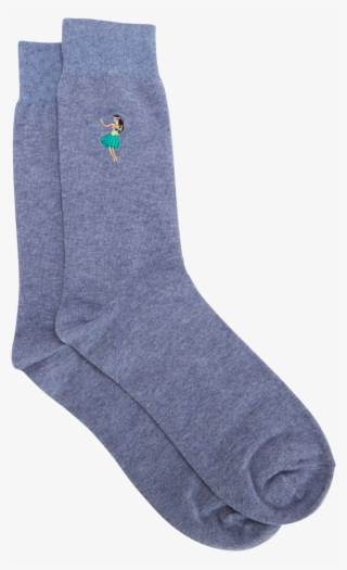 Stormy Blue Hula Girl Sock - Sock #8224528