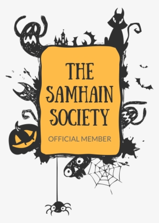 Macabre Member Of The Samhain Society - Halloween Frame Vector #8225661