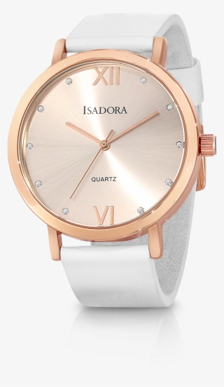 Merida By Isadora Rose Dial White Leather Strap - Analog Watch #8225696
