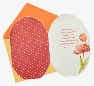 Egg-shaped Watercolor Floral Easter Card - Circle #8227908