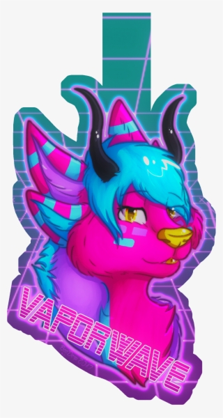 Vaporwave Conbadge - Cartoon #8229462
