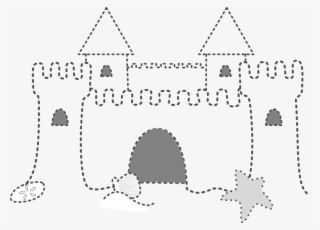 Medium Image - Easy Sand Castle Drawing #8229594