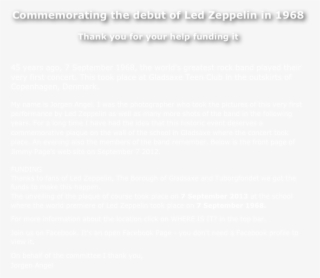 Commemorating The Debut Of Led Zeppelin In 1968 Thank - User #8230484