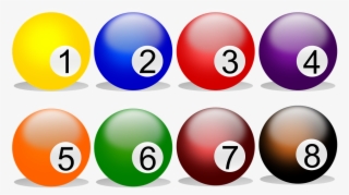 Clipart Ball Billiards - Bolas De Billar Con Numeros #8231121
