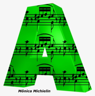 Alfabeto Notas Musicais E Fundo Verde Png - Music Notes Clip Art #8231242