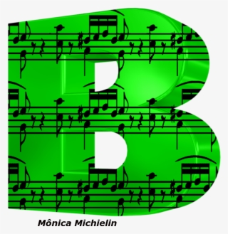 Alfabeto Notas Musicais E Fundo Verde Png - Music Notes Clip Art #8231378