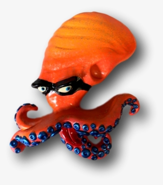 Poopy Octopus Orange Masked - Octopus #8232305