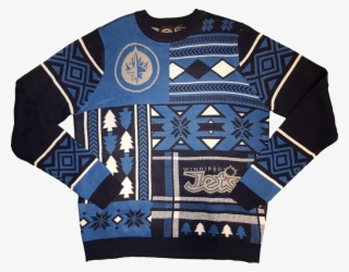 Winnipeg Jets Patchwork Ugly Christmas Sweater More - Ottawa Senators Christmas Sweater #8232594