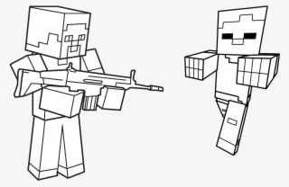 Jogo Pinte Herobrine E Zumbi De Minecraft - Desenhos Para Colorir Do Minecraft Herobrine #8232904