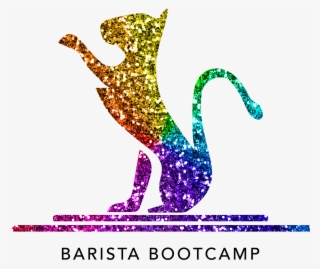 Glitter Cat Barista Bootcamp Is An All-expenses Paid - Cat Vector Logo #8233851