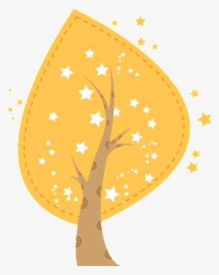 Orange Red Star Tree Cartoon - Yellow Tree Cartoon Png #8234620