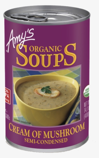 Amy's Organic Cream Of Mushroom Soup, - Amy's Cream Of Mushroom Soup #8238072