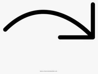 Right Curve Arrow Coloring Page - Flecha Curva Para Colorear #8238718