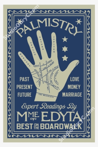 1920's Boardwalk Palm Reader Poster - Sign #8239248