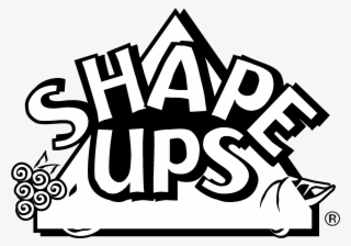 Shape Ups Logo Black And White - Illustration #8240138