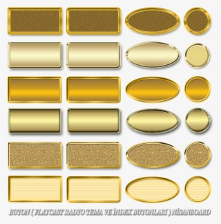 Altın Butonlar, Png Altın Butonlar, Gold Button Png - Gold #8240238