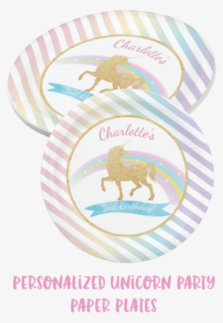 Personalized Unicorn Birthday Party Paper Plates, Unicorn - Birthday #8240701