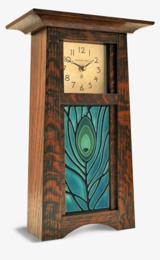 Motawi Peacock Feather In Dark Ocean - Arts And Crafts Movement #8244052