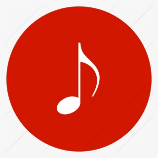 White Music Note Icon - Circle #8249502