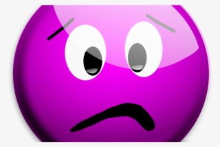 Terrified Smiley Facebook Symbols And Chat Emoticons - Purple Sad Face Clipart #8250308