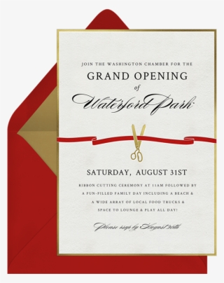 Ribbon Cutting Invitations Greenvelope - Grand Opening Ribbon Cutting Invitation #8253125