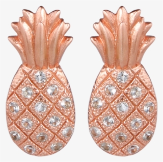 Earrings Pineapple Studs - Pineapple White Gold Earring #8253810