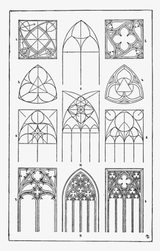 Orna019-masswerk - Easy Gothic Architecture Drawing - Free Transparent ...