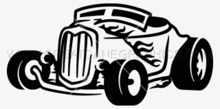 Svg Library Stock Vintage Collection Hotrod Production - Black And White Hotrod Clipart #8256344