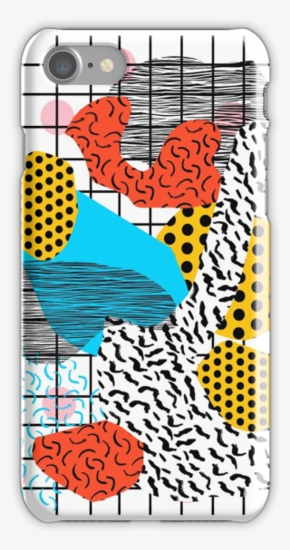 Memphis Style Shapes Retro Pop Art Pattern Dots Stripes - Retro Art Prints #8256551