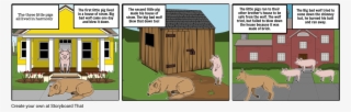 The Three Pigs - Cartoon #8256681