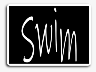 Swim Scribble Sticker - Calligraphy #8257161