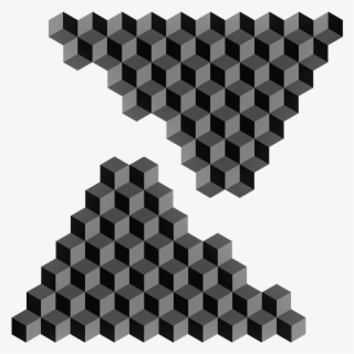 Geometric Minimal Hexels Trixels Isometric Monochrome - Router #8257929